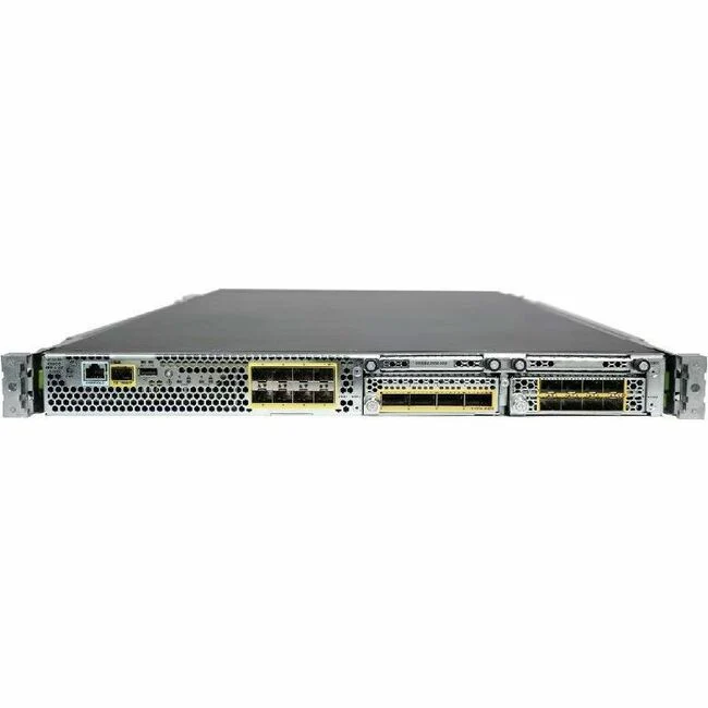 Cisco Firepower FPR-4112 Network Security/Firewall Appliance - 1000Base-X, 10GBase-X, 40GBase-X - 40 Gigabit Ethernet - 5 GB/s Firewall Throughput - AES, SHA-256 - 10000 VPN - 10 Total Expansion Slots - 1U - Rack-mountable, Rail-mountable