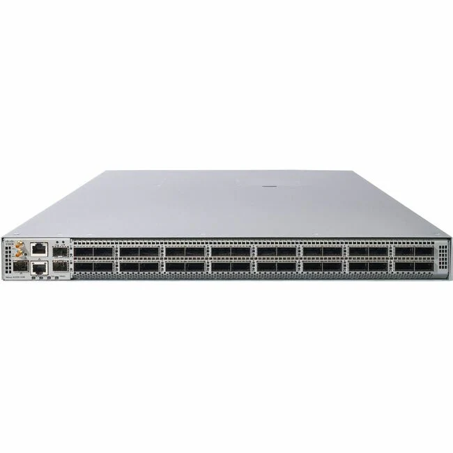 Cisco Nexus 9332D-H2R Ethernet Switch - Manageable - 400 Gigabit Ethernet - 3 Layer Supported - Modular - 1900 W Power Consumption - Optical Fiber - 1U High - Rack-mountable - 1 Year Limited Warranty
