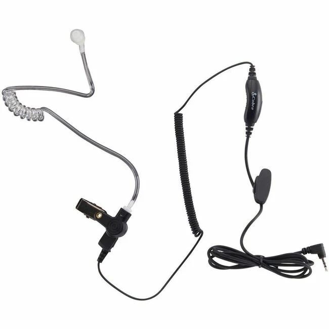 Cobra Surveillance Headset Microphone - Sub-mini phone (2.5mm) - Wired - Earbud - In-ear - Noise Canceling - Black