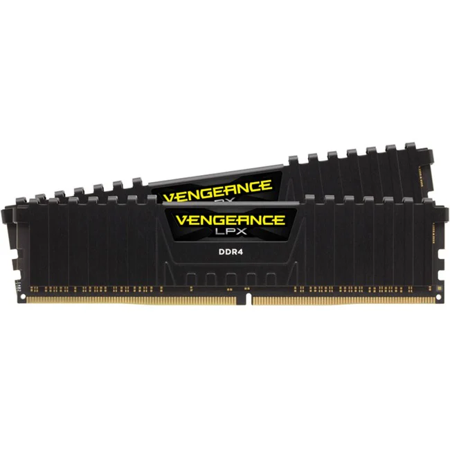 Corsair Vengeance LPX 16GB (2 x 8GB) DDR4 DRAM 3200MHz C16 Memory Kit - Black - For Motherboard, Desktop PC - 16 GB (2 x 8GB) - DDR4-3200/PC4-25600 DDR4 SDRAM - 3200 MHz - CL16 - 1.35 V - 288-pin - DIMM - Lifetime Warranty