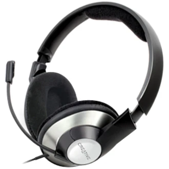 Creative ChatMax HS-620 Headset - Stereo - Mini-phone (3.5mm) - Wired - 32 Ohm - 20 Hz - 20 kHz - Binaural - Ear-cup - 8.20 ft Cable - Noise Cancelling Microphone