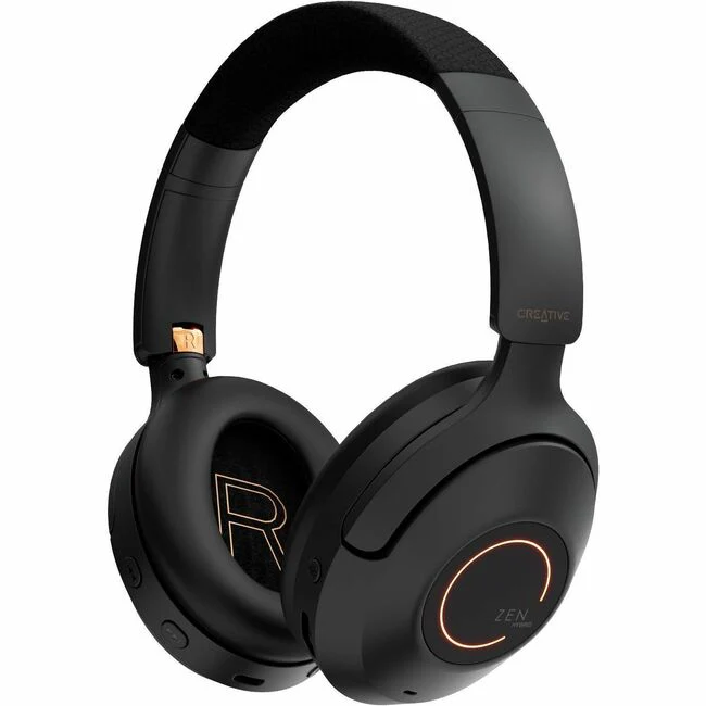 Creative Zen Hybrid Pro Wireless Over-ear Headphones with Bluetooth LE Audio - Siri, Google Assistant - Stereo - Mini-phone (3.5mm) - Wireless - Bluetooth - 49.2 ft - 20 Hz - 20 kHz - Over-the-ear, Over-the-head - Binaural - Ear-cup - Noise Cancelling, Om
