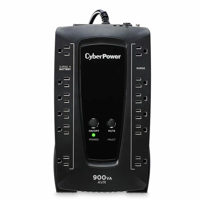 CyberPower AVRG900U AVR UPS Systems - 900VA/480W, 120 VAC, NEMA 5-15P, Compact, 12 Outlets, PowerPanel® Personal, $200000 CEG, 3YR Warranty