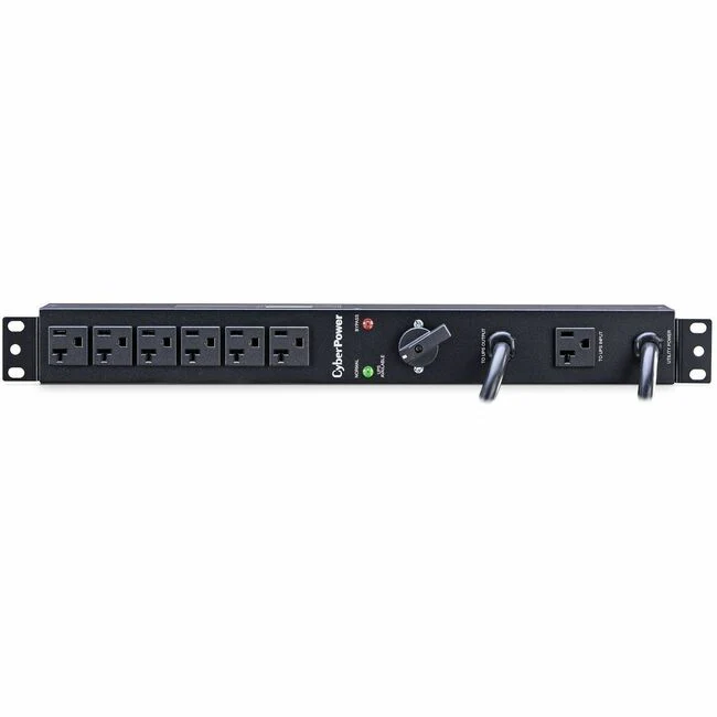 CyberPower MBP20A6 120 VAC 20A Maintenance Bypass PDU - 6 Outlets, 6 ft, 2 x NEMA 5-20P, Horizontal, 1U, 3YR Warranty