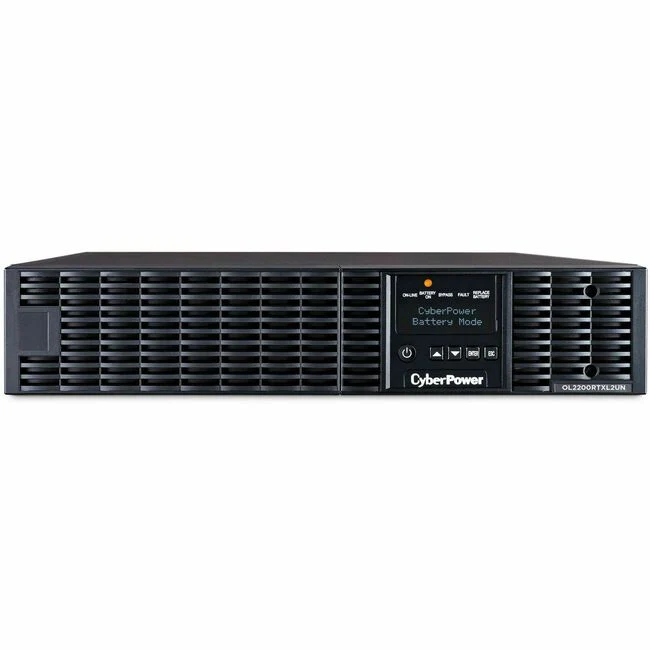 CyberPower OL2200RTXL2UN Smart App Online UPS Systems - 2200VA/1800W, 100 - 125 VAC, NEMA 5-20P, 2U, Rack / Tower, Sine Wave, 7 Outlets, LCD, PowerPanel® Business, $400000 CEG, 3YR Warranty
