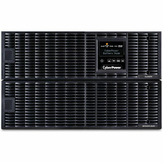 CyberPower OL6KRT Smart App Online UPS Systems - 6000VA/5400W, 200 - 240 VAC, NEMA L6-30P, 6U, Rack / Tower, Sine Wave, 4 Outlets, LCD, PowerPanel® Business, $300000 CEG, 3YR Warranty