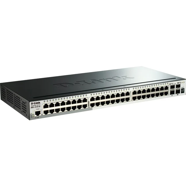 D-Link 52-Port Gigabit Stackable SmartPro Switch Including 4 10GbE SFP+ Ports - 52 Ports - Manageable - Gigabit Ethernet, 10 Gigabit Ethernet - 10/100/1000Base-T, 10GBase-X - 3 Layer Supported - Twisted Pair, Optical Fiber - 1U High - Rack-mountable - Lif