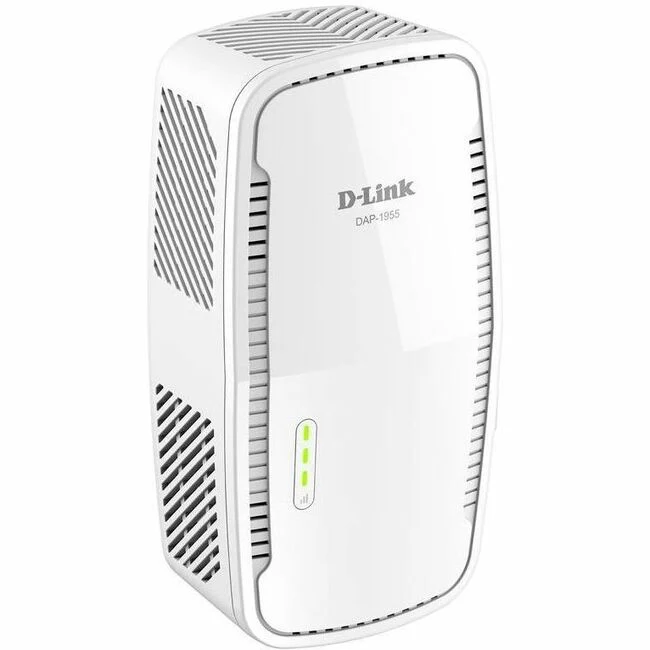 D-Link DAP-1955 Dual Band IEEE 802.11ac 1.86 Gbit/s Wireless Range Extender - 2.40 GHz, 5 GHz - MIMO Technology - 1 x Network (RJ-45) - Gigabit Ethernet - Plug-in
