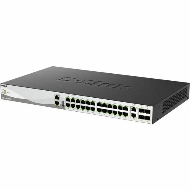 D-Link DMS-3130-30TS Ethernet Switch - 26 Ports - Manageable - 2.5 Gigabit Ethernet, 5 Gigabit Ethernet, 10 Gigabit Ethernet, 25 Gigabit Ethernet - 2.5GBase-T, 10GBase-T, 25GBase-X - 3 Layer Supported - Modular - 74.26 W Power Consumption - Optical Fiber,