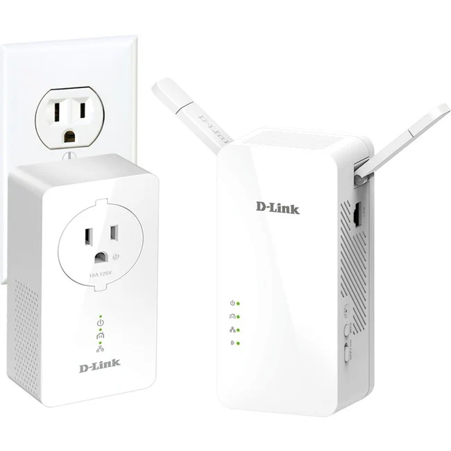 D-Link PowerLine Wireless AC1200 Gigabit Starter Kit - Network (RJ-45) - 1000 Mbit/s Powerline - IEEE 802.11ac - HomePlug AV2 - Gigabit Ethernet - Wireless LAN - 1.17 Gbit/s Wireless Transmission Speed