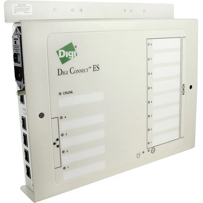 Digi Serial Server With Galvanic Isolation - Twisted Pair - 1 x Network (RJ-45) - 8 x Serial Port - 10/100Base-TX - Fast Ethernet - Wall Mountable
