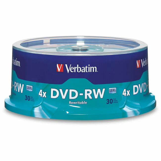 DVD-RW 4.7GB 4X with Branded Surface - 30pk Spindle - 4.7GB - 30 Pack
