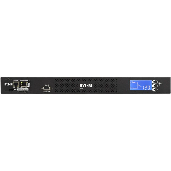 Eaton ATS rack PDU, 1U, (2) 5-20P input, 1.92 kW max, 120 V, 16 A, 6 ft cord, Single-phase, Outlets: (10) 5-20 R - NEMA 5-20P - 10 x NEMA 5-20R - 120 V AC - 1920 W - Network (RJ-45) - 1U - Horizontal - Rack-mountable