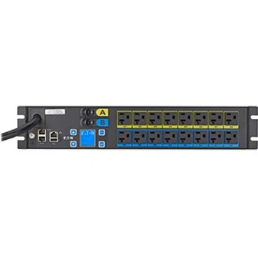 Eaton Metered Input rack PDU, 2U, L5-30P input, 10 ft cord, Single-phase, 100-127V, Outlets: (16) 5-20R - NEMA L5-30P - 16 x NEMA 5-20R - 120 V AC - 2880 W - Network (RJ-45) - 2U - Horizontal - Rack-mountable