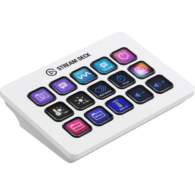 Elgato Stream Deck MK.2 - White - Cable Connectivity - USB 2.0 Interface - 15 Key - PC, Mac - White