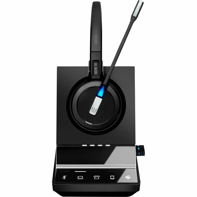 EPOS IMPACT SDW 5016T Headset - Microsoft Teams Certification - Mono - Wireless - DECT - 590.6 ft - 100 Hz - 11 kHz - On-ear - Monaural - Supra-aural - Noise Cancelling, MEMS Technology Microphone - Black