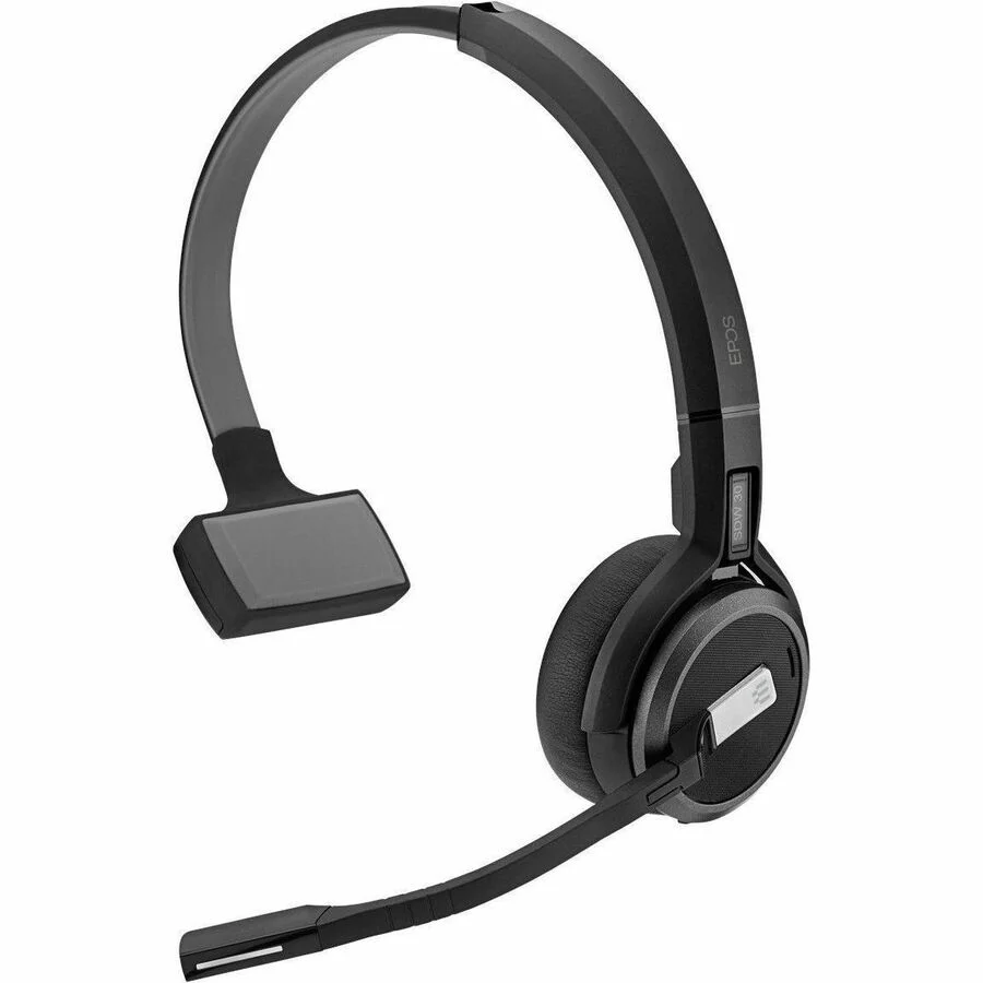 EPOS IMPACT SDW 5036T Headset - Microsoft Teams Certification - Mono - Wireless - DECT - 590.6 ft - 50 Hz - 11.50 kHz - On-ear - Monaural - Supra-aural - Noise Cancelling, MEMS Technology Microphone - Black