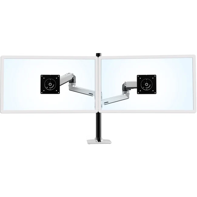 Ergotron LX Dual Stacking Arm Tall Pole (Polished Aluminum)