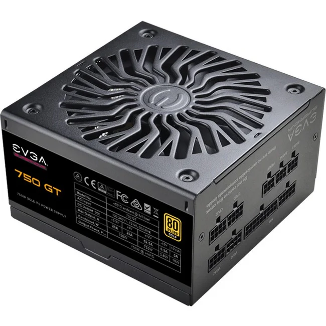 EVGA SuperNOVA 750 GT Power Supply - Internal - 120 V AC, 230 V AC Input - 3.3 V DC, 5 V DC, 12 V DC, -12 V DC Output - 750 W - 1 +12V Rails - 1 Fan(s) - ATI CrossFire Supported - NVIDIA SLI Supported - 92% Efficiency
