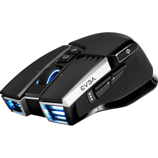 EVGA X20 Gaming Mouse - Optical - Cable/Wireless - Bluetooth - 2.40 GHz - Black - USB - 16000 dpi - 10 Button(s)