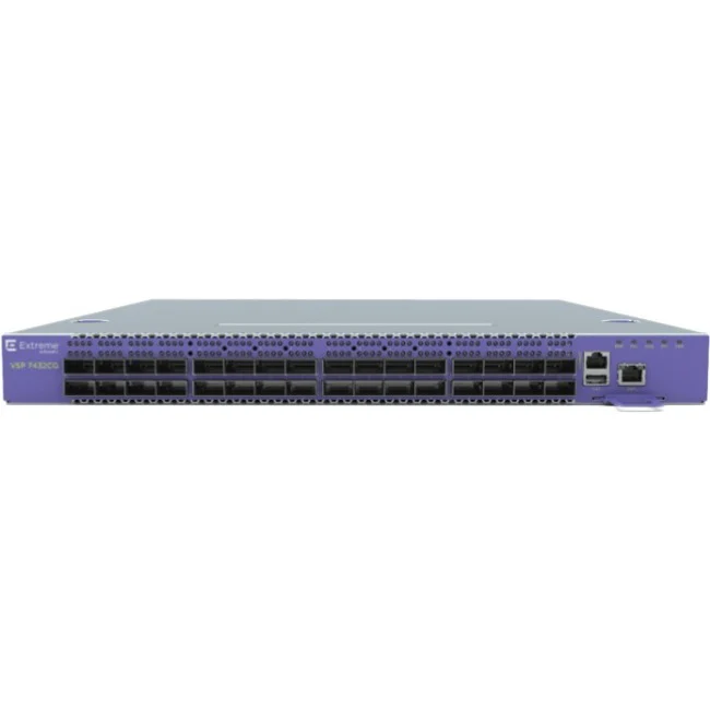 Extreme Networks ExtremeSwitching VSP 7432CQ Layer 3 Switch - Manageable - 3 Layer Supported - Modular - Optical Fiber - 1U High - Rack-mountable