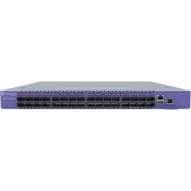 Extreme Networks ExtremeSwitching VSP 7432CQ-R Layer 3 Switch - Manageable - 3 Layer Supported - Modular - Optical Fiber - 1U High - Rack-mountable