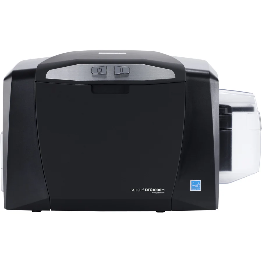 Fargo DTC1000M Desktop Dye Sublimation/Thermal Transfer Printer - Monochrome - Card Print - Ethernet - USB - 2.11" Print Width - 7 Second Mono - 300 dpi - 2.13" (53.98 mm), 2.06" (52.40 mm) Width x 3.38" (85.73 mm), 3.31" (84.15 mm) Length - 2.13" (54 mm)