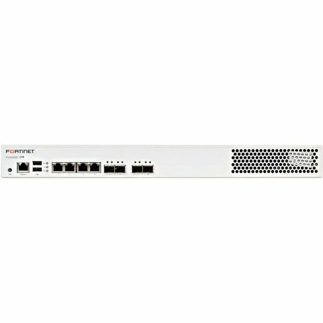 Fortinet FortiADC FAD-220F Network Security Appliance - Application Security - 4 Port - 1000Base-T, 1000Base-X - Gigabit Ethernet - SHA-256, AES - 4 x RJ-45 - 4 Total Expansion Slots - 1U - Rack-mountable