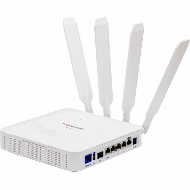 Fortinet FortiExtender FEX-201F 2 SIM Ethernet, Cellular Wireless Router - 4G - HSPA+, LTE, UMTS - 3 x Antenna(3 x External) - 5 x Network Port - 5 x Broadband Port - USB - PoE Ports - Gigabit Ethernet - Desktop, Wall Mountable