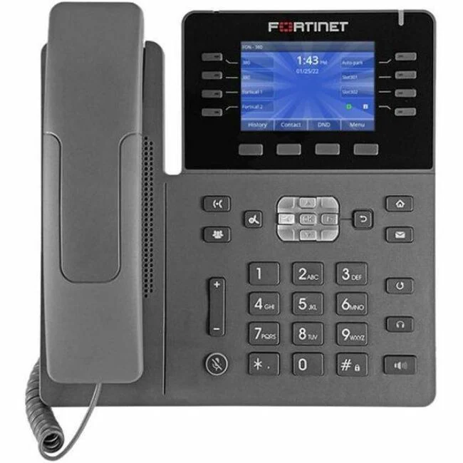 Fortinet FortiFone FON-380B IP Phone - Corded - Corded - Desktop - VoIP - 3.5" - 2 x Network (RJ-45) - PoE Ports