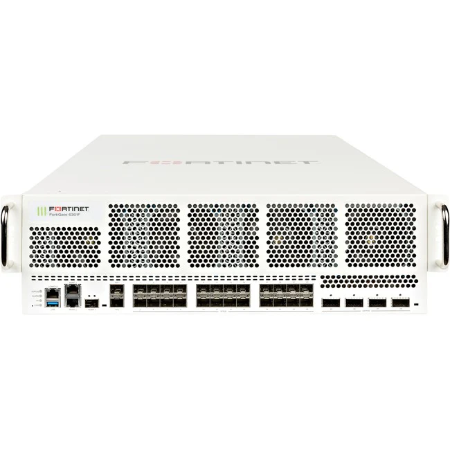 Fortinet FortiGate 6301F Network Security/Firewall Appliance - 10GBase-X, 40GBase-X, 100GBase-X - 100 Gigabit Ethernet - AES (256-bit), AES (128-bit), SHA-256 - 31 Total Expansion Slots - 3U - Rack-mountable