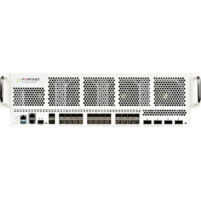 Fortinet FortiGate 6500F Network Security/Firewall Appliance - 1000Base-X, 10GBase-X, 40GBase-X, 100GBase-X - 100 Gigabit Ethernet - AES (128-bit), AES (256-bit), SHA-256 - 31 Total Expansion Slots - 3U - Rack-mountable
