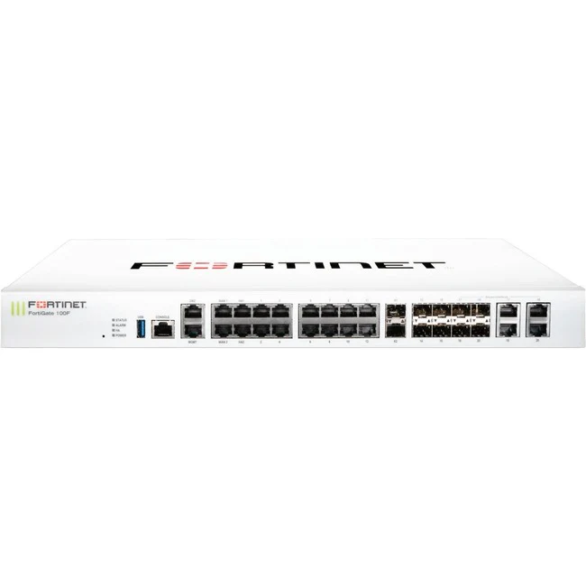 Fortinet FortiGate FG-101F Network Security/Firewall Appliance - 22 Port - 10GBase-X, 1000Base-T, 1000Base-X - 10 Gigabit Ethernet - AES (256-bit), SHA-256 - 500 VPN - 21 x RJ-45 - 10 Total Expansion Slots - 1U - Rack-mountable