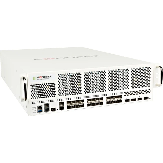 Fortinet FortiGate FG-6300F-DC Network Security/Firewall Appliance - 10GBase-X, 100GBase-X, 40GBase-X - 100 Gigabit Ethernet - AES (256-bit), SHA-256 - 30000 VPN - 30 Total Expansion Slots - 5 Year 24x7 FortiCare and FortiGuard UTP - 3U - Rack-mountable