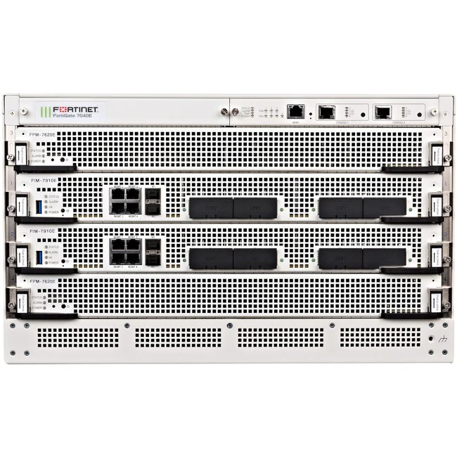Fortinet FortiGate FG-7040E Network Security/Firewall Appliance - AES (256-bit), SHA-1 - 48000 VPN - 4 Total Expansion Slots - 6U - Rack-mountable