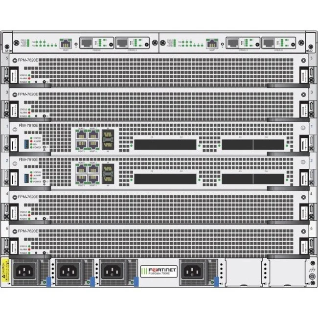 Fortinet FortiGate FG-7060E-9-DC Network Security/Firewall Appliance - AES (256-bit), SHA-1 - 48000 VPN - 6 Total Expansion Slots - 5 Year 24x7 FortiCare and FortiGuard UTP - 8U - Rack-mountable