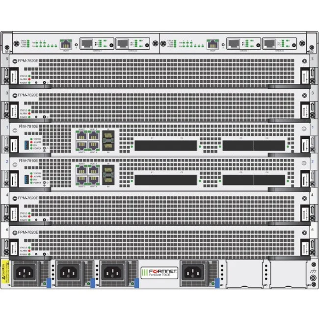 Fortinet FortiGate FG-7060E-9 Network Security/Firewall Appliance - AES (256-bit), SHA-1 - 48000 VPN - 6 Total Expansion Slots - 1 Year 24x7 FortiCare and FortiGuard UTP - 8U - Rack-mountable