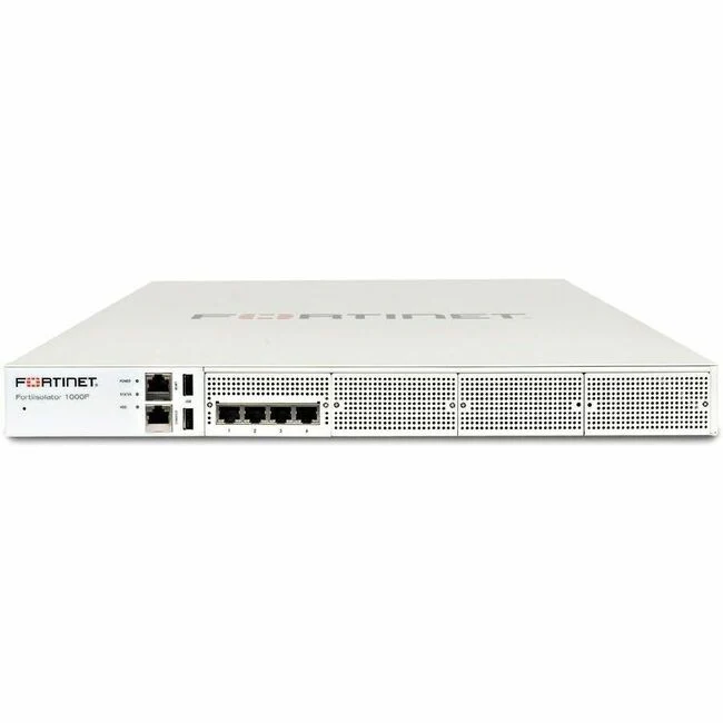 Fortinet FortiIsolator FIS-1000F Network Security Appliance - Content Security - 4 Port - Gigabit Ethernet - 4 x RJ-45 - 1U - Rack-mountable