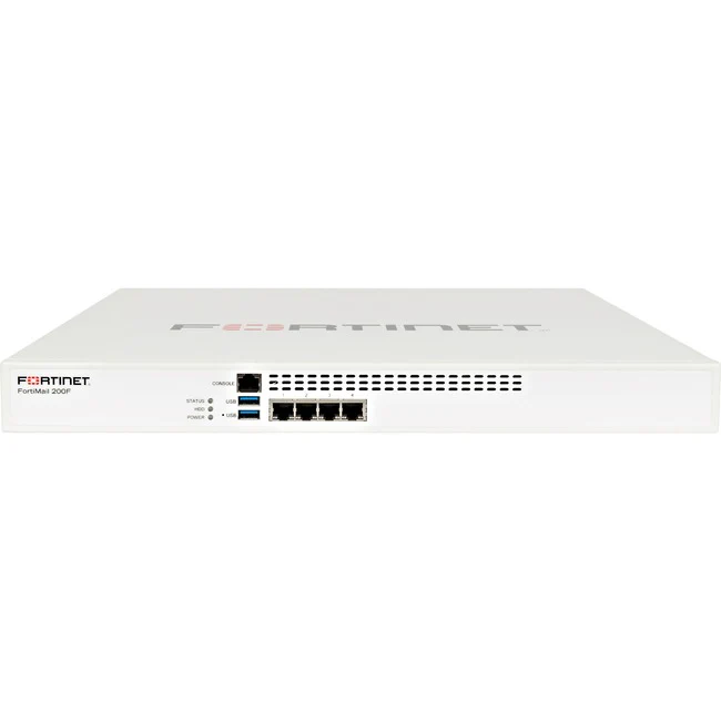 Fortinet FortiMail FML-200F Network Security/Firewall Applianc - 4 Port - 10/100/1000Base-T - Gigabit Ethernet - 4 x RJ-45 - 1U - Rack-mountable