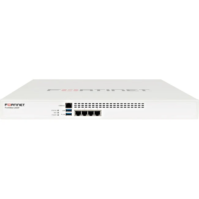 Fortinet FortiMail FML-200F Network Security/Firewall Appliance - 4 Port - 10/100/1000Base-T - Gigabit Ethernet - 4 x RJ-45 - 1U - Rack-mountable