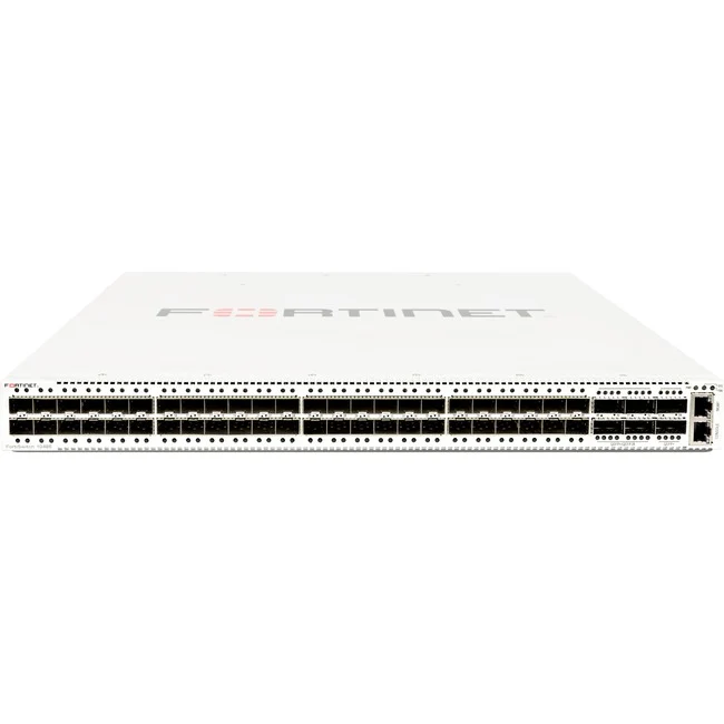 Fortinet FortiSwitch 1048E Ethernet Switch - Manageable - 10 Gigabit Ethernet - 3 Layer Supported - Modular - 181.70 W Power Consumption - Optical Fiber - 1U High - Rack-mountable - Lifetime Limited Warranty