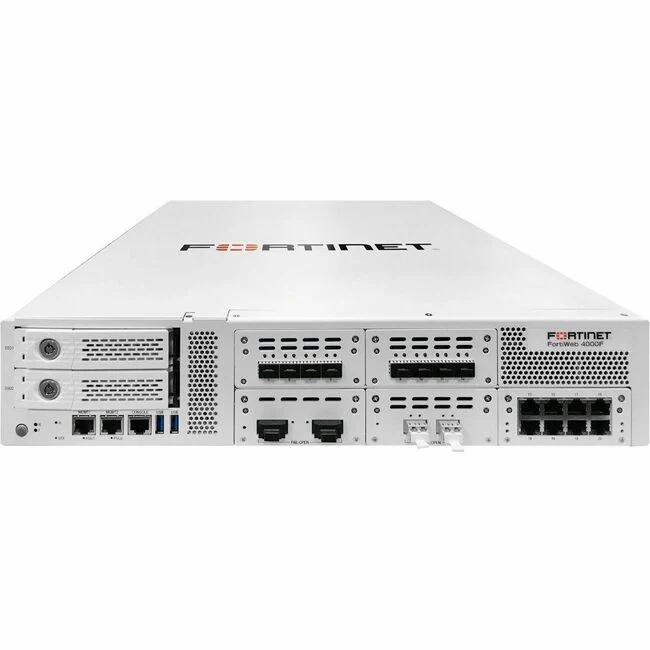 Fortinet FortiWeb FWB-600E Network Security/Firewall Appliance - 4 Port - 1000Base-X, 10/100/1000Base-T - Gigabit Ethernet - 4 x RJ-45 - 4 Total Expansion Slots - 1 Year FortiCare Premium and FortiWeb Advanced Bundle - 1U - Rack-mountable