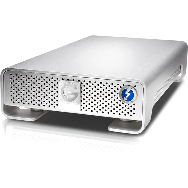G-Technology G-DRIVE GDRETHU3NB100001BDB 10 TB Hard Drive - External - SATA (SATA/600) - Silver - USB 3.0, Thunderbolt - 7200rpm - 3 Year Warranty - Retail
