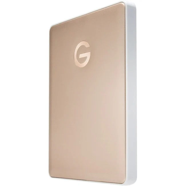 G-Technology G-DRIVE mobile USB-C GDMUCWWC20001AGBV2 2 TB Portable Hard Drive - 2.5" External - Gold - USB Type C - 3 Year Warranty - 1 Pack - Retail
