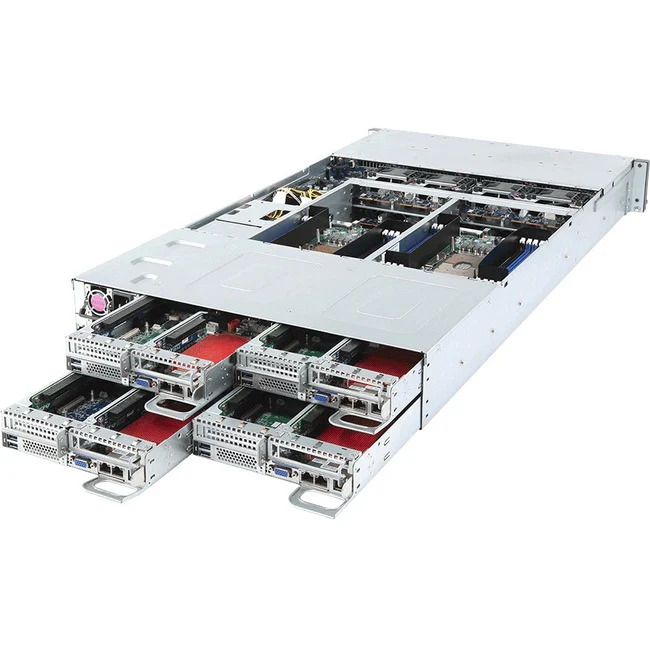 Gigabyte H261-N80 Barebone System - 2U Rack-mountable - Socket P LGA-3647 - 2 x Processor Support - Intel C621 Express Chip - 128 GB DDR4 SDRAM DDR4-2933/PC4-23466 Maximum RAM Support - 16 Total Memory Slots - Serial ATA RAID Supported, Serial Attached SC
