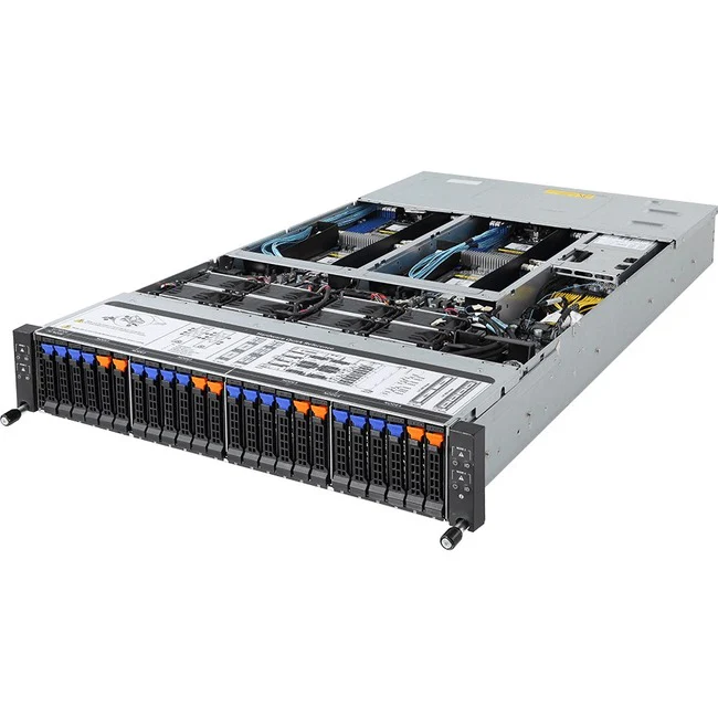 Gigabyte H261-Z61 Barebone System - 2U Rack-mountable - Socket SP3 - 2 x Processor Support - AMD Chip - 128 GB DDR4 SDRAM DDR4-2666/PC4-21300 Maximum RAM Support - 16 Total Memory Slots - Serial ATA, Serial Attached SCSI (SAS) Controller - ASPEED AST2500