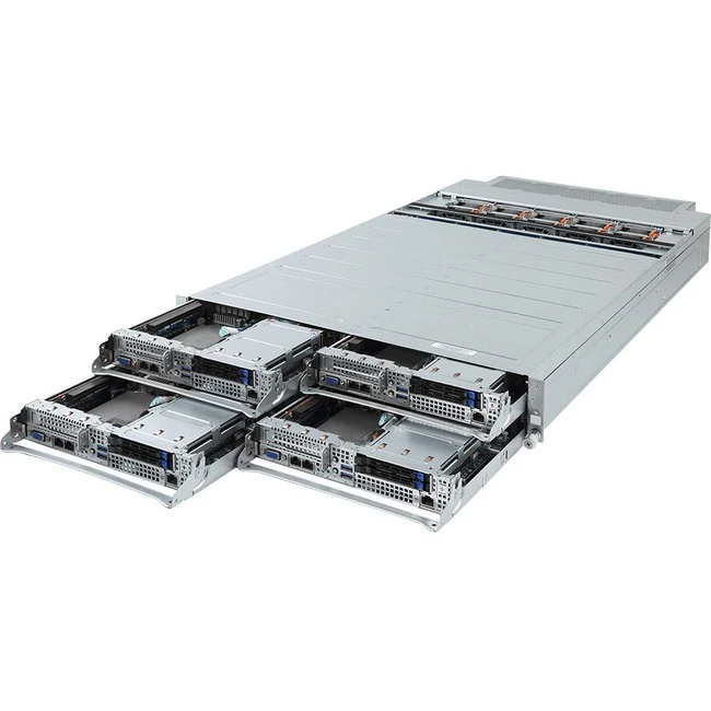 Gigabyte H281-PE0 Barebone System - 2U Rack-mountable - Socket P LGA-3647 - 2 x Processor Support - Intel C621 Express Chip - 128 GB DDR4 SDRAM DDR4-2933/PC4-23466 Maximum RAM Support - 24 Total Memory Slots - Serial ATA RAID Supported, Serial Attached SC
