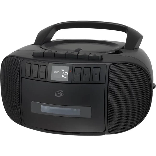 GPX CD, Cassette, Radio Boombox (BCA209B) - 1 x Disc Integrated LCD - CD-DA - Auxiliary Input