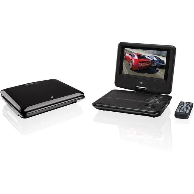 GPX PD701B Portable DVD Player - 7" Display - 480 x 234 - Black - DVD+RW, DVD-RW, CD-RW - JPEG - DVD Video - 16:9 - CD-DA - 1 x Headphone Port(s) - Lithium Polymer (Li-Polymer) - 2 Hour
