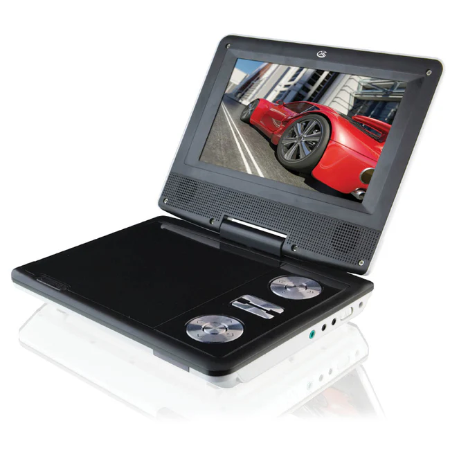 GPX PD701W Portable DVD Player - 7" Display - White - DVD+RW, DVD-RW, CD-RW - JPEG - DVD Video - 16:9 - 2 x Speaker(s) - CD-DA - 1 x Headphone Port(s) - Lithium Polymer (Li-Polymer)